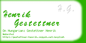 henrik gestettner business card
